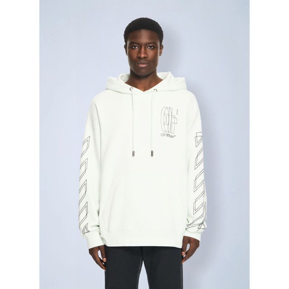 Off-White Men Outline Double Arrow Skate Hoodie